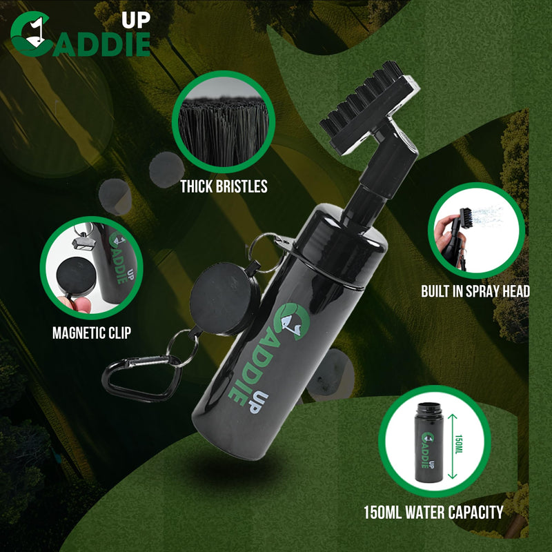 Golf Club Cleaner Brush with built in water spray - Golf Brush Cleaner or Golf Ball Cleaner - this Golf Club Brush is the perfect Golf Groove Cleaner - Golf Accessories For Men and Golf Gifts For Men - Golf Gift