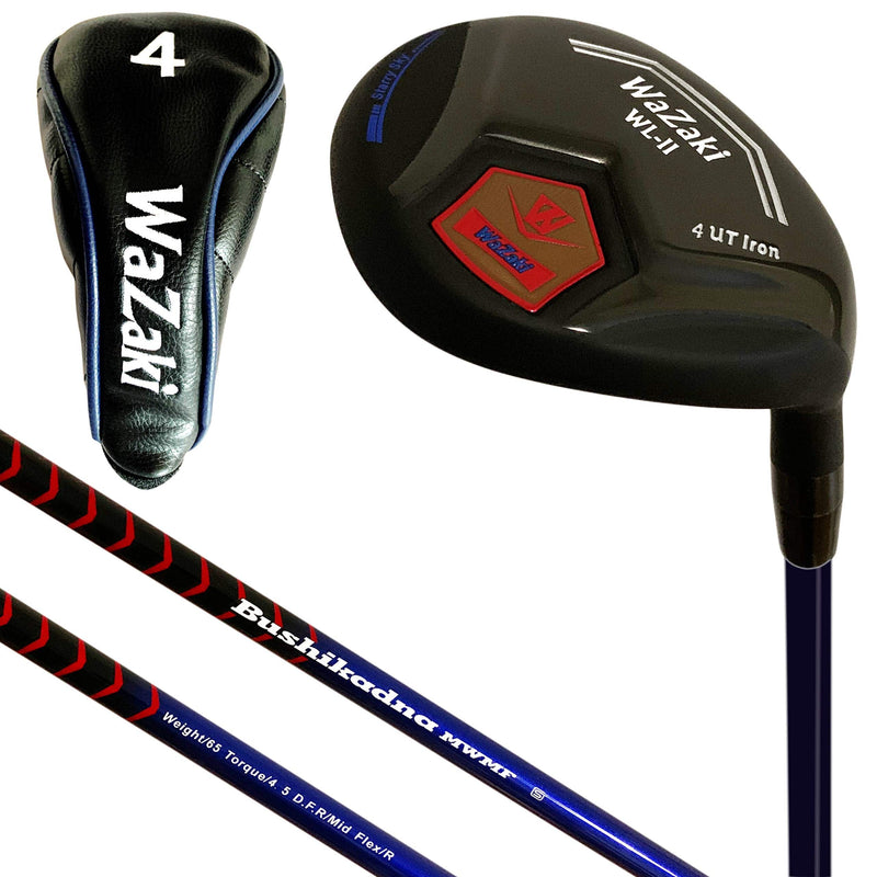 Japan WaZaki Hybrid Iron Set USGA R A Rules Golf Club,Whole Black Oil Finish,4-SW,with Covers,WLIIs Ltd Model,Mens Regular Flex,65g Graphite Shaft,Plus Length,Pack of 16 - Golf Gift