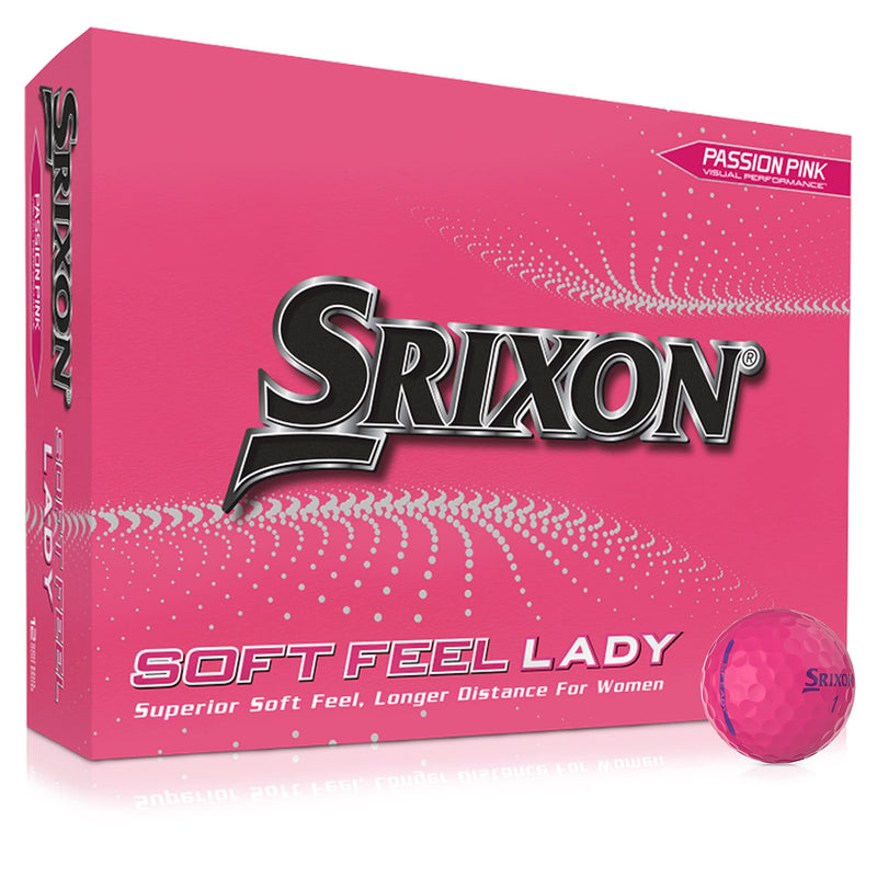 Srixon Soft Feel Lady 8 - Dozen Golf Balls fro Women - Distance and Low Compression Golf Balls - Golf Gifts and Golf Accessories, PASSION PINK - Golf Gift