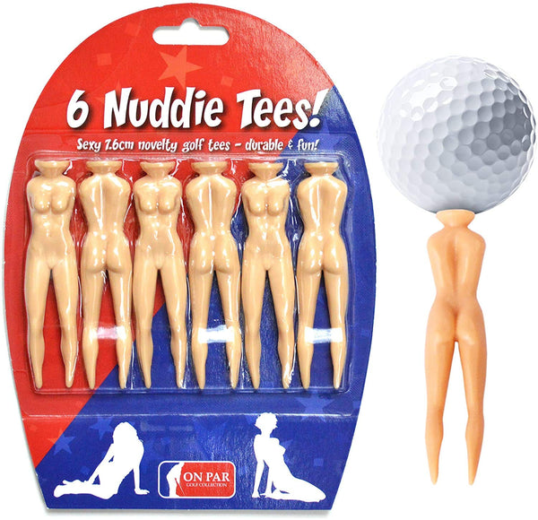 Nuddie Tees - Novelty Golf Tees, Funny Gag Novelty Present For Him For Golfers on Fathers Day, Christmas and Birthdays - Golf Gift