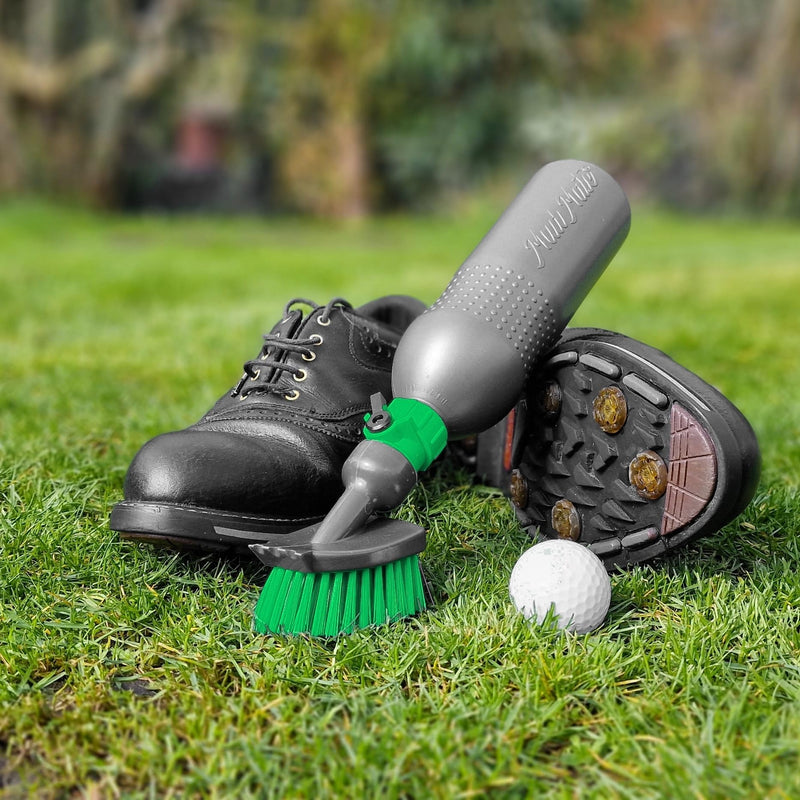 Golf Mate - Ultimate Cleaning Kit for Golf Shoes, Clubs & Outdoor Gear - Easy-to-Use, Garden Hose Compatibility - Heavy-Duty 500ml Bottle, Waterproof Bag & Microfiber Cloth