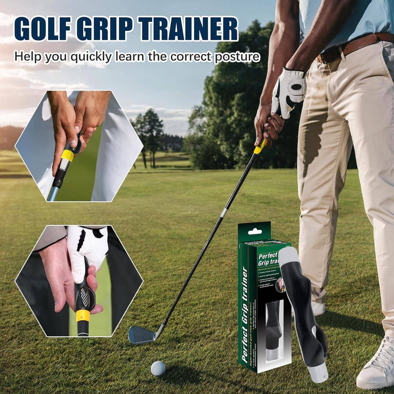 SSKHE Golf Grip Training Aid Golf Training Aids for Posture Correction Training Beginner Golf Club Hand Grip Posture Corrector One Size - Golf Gift