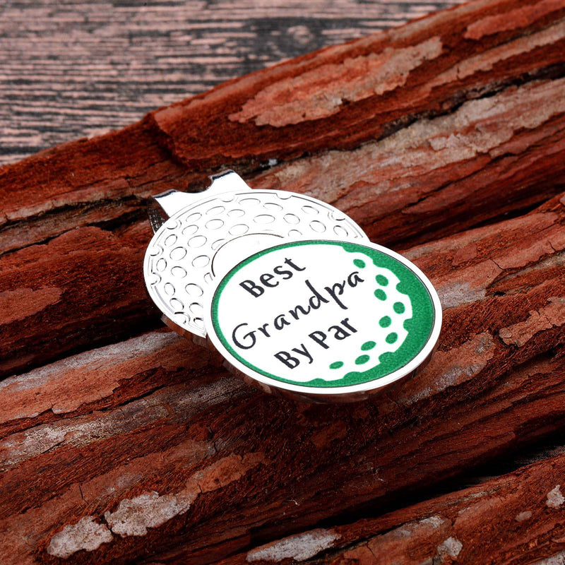 Golf Ball Marker for Grandpa Gold Gifts for Men Fathers Day Dad Gifts for Grandpa Best Grandpa By Par Golf Ball Magnetic Hat Clip Golf Accessories Gifts for Golfers Grandpa Retirement Golf Gifts Men - Golf Gift