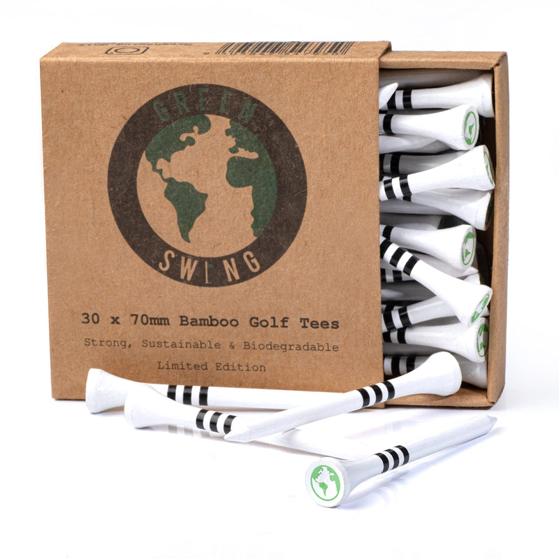 Green Swing Bamboo Golf Tees & Compass Ball Markers | Navigate the Green | Golf Gift Set - Golf Gift