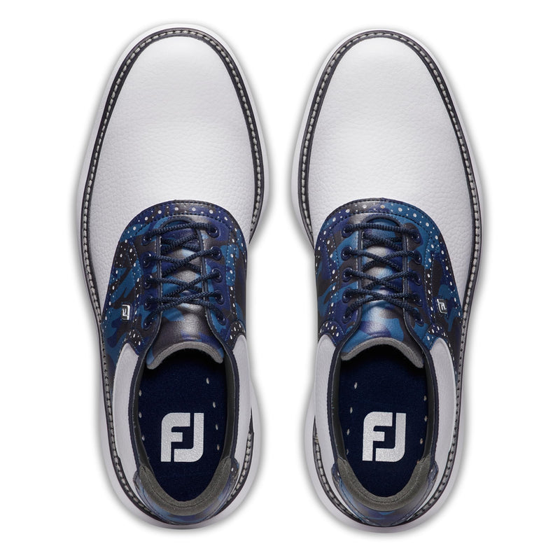 FootJoy Traditions White/Navy/Multi, 10 UK Medium - Golf Gift