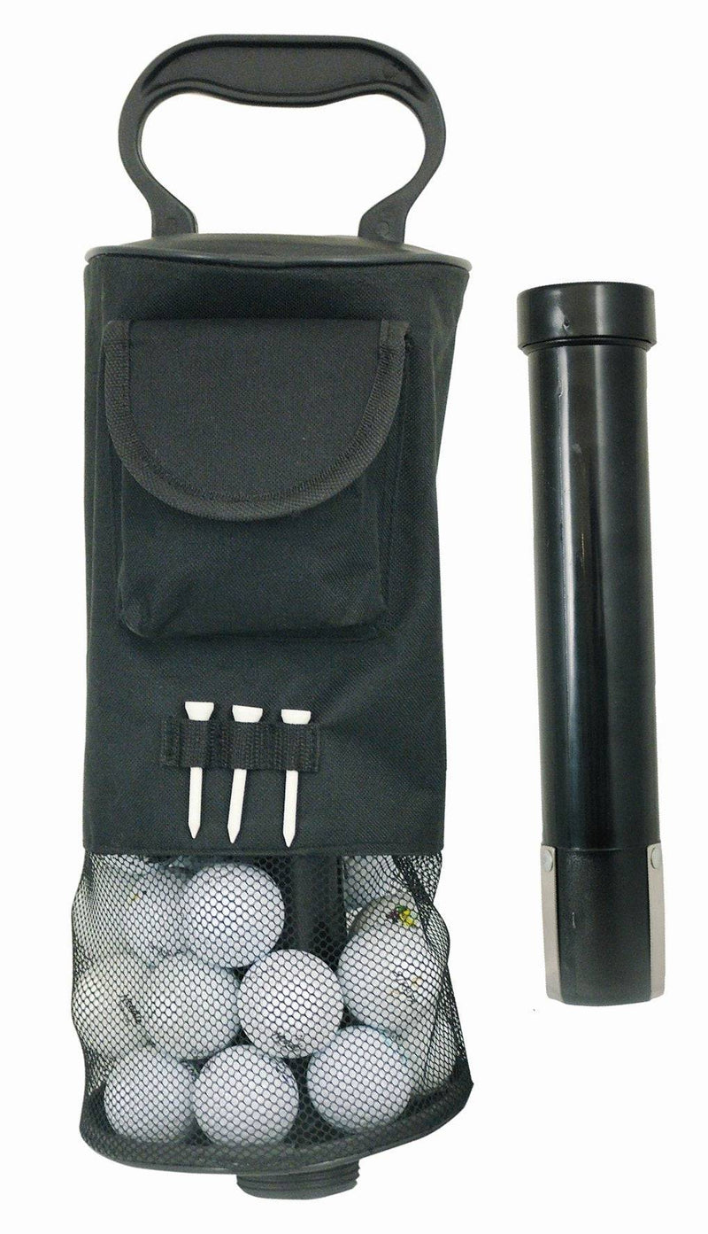 Longridge Golf Shag Ball Bag Deluxe, Black - Golf Gift