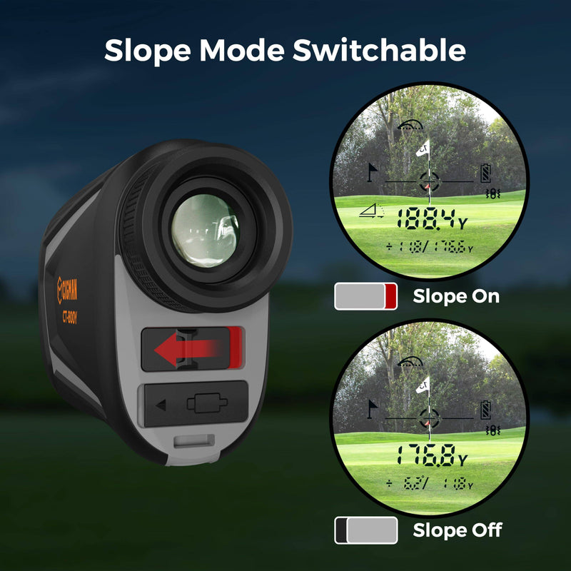 CIGMAN Golf Range Finder 800 Yards Laser Golf Rangefinder with Slope - USB Rechargeable,6X Magnification,Flag Pole Locking Vibration,Magnetic Rangefinder Mount Strap Included,Golf Accessories CT-800Y - Golf Gift