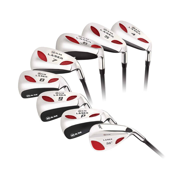 Ram Golf Laser Steel Hybrid Irons Set 4-SW (8 Clubs) - Mens Right Hand - Regular - Golf Gift