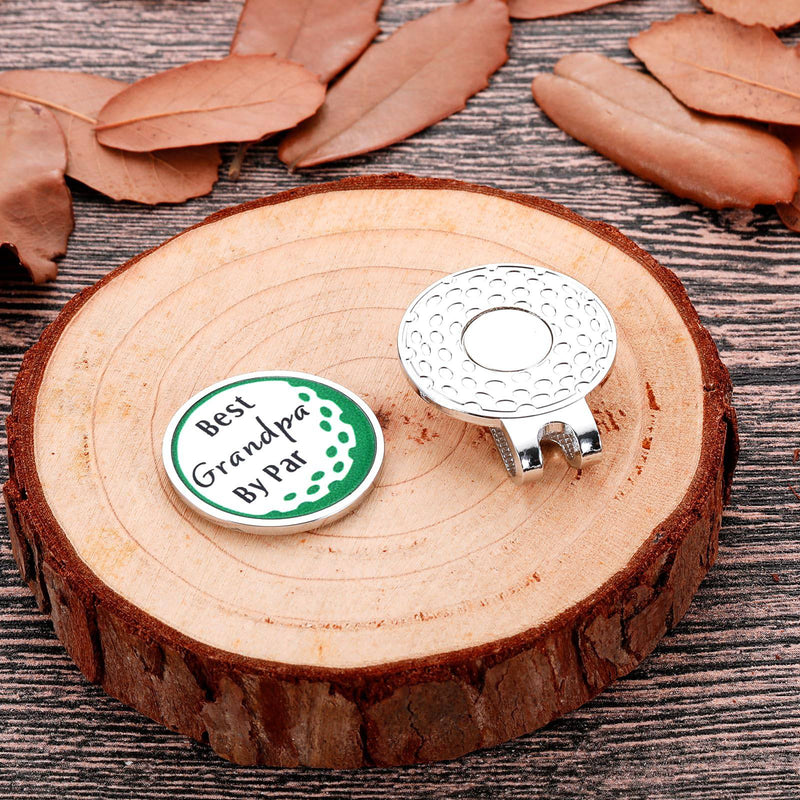 Golf Ball Marker for Grandpa Gold Gifts for Men Fathers Day Dad Gifts for Grandpa Best Grandpa By Par Golf Ball Magnetic Hat Clip Golf Accessories Gifts for Golfers Grandpa Retirement Golf Gifts Men - Golf Gift