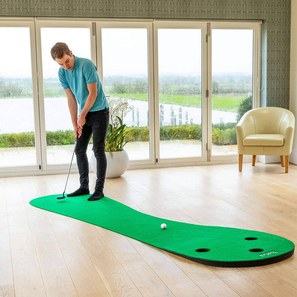 FORB Home Golf Putting Mats - Professional Indoor Golf Putting Practice with 3 Holes (12ft) - Golf Gift