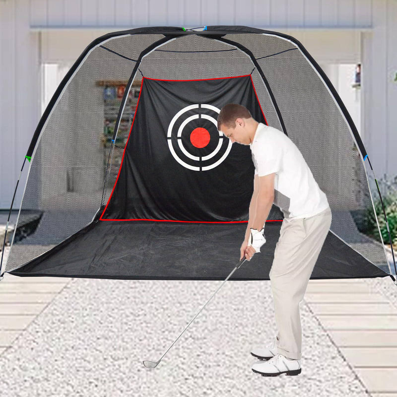 Golf Hitting Nets for Indoor Garage Outdoor Backyard Driving Use, Heavy Duty Golf Exercise Driving Range Net Cage for Home, Portable Golf Ball Swing Hitting Practice Net for Backyard - Golf Gift