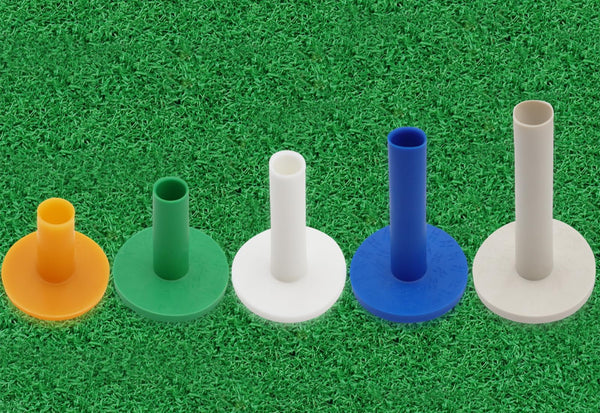 FINGER TEN Golf Rubber Tees for Driving Range Mats Value 5 Pack, Durable for Practice Mat Top Holder Indoor Outdoor Multicolor (1.5, 1.8, 2.3, 2.7, 3.13) - Golf Gift