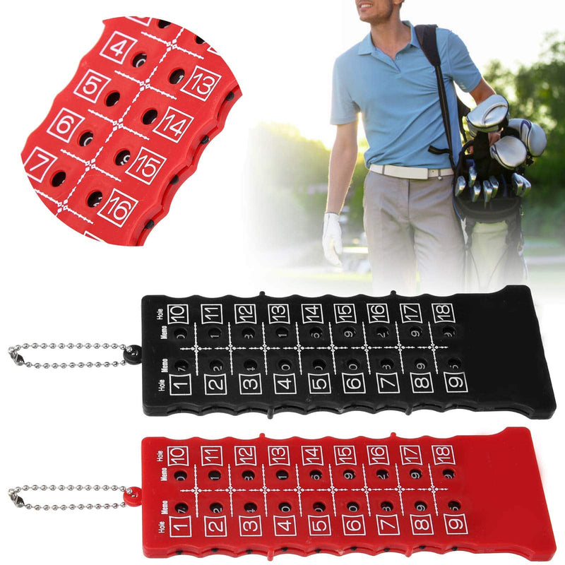 SUNGOOYUE Golf Score Counter Device, olf Stroke Counter Golf Score 2pcs 18 Hole Golf Scorecard Holder Lap Counters Accessories - Golf Gift