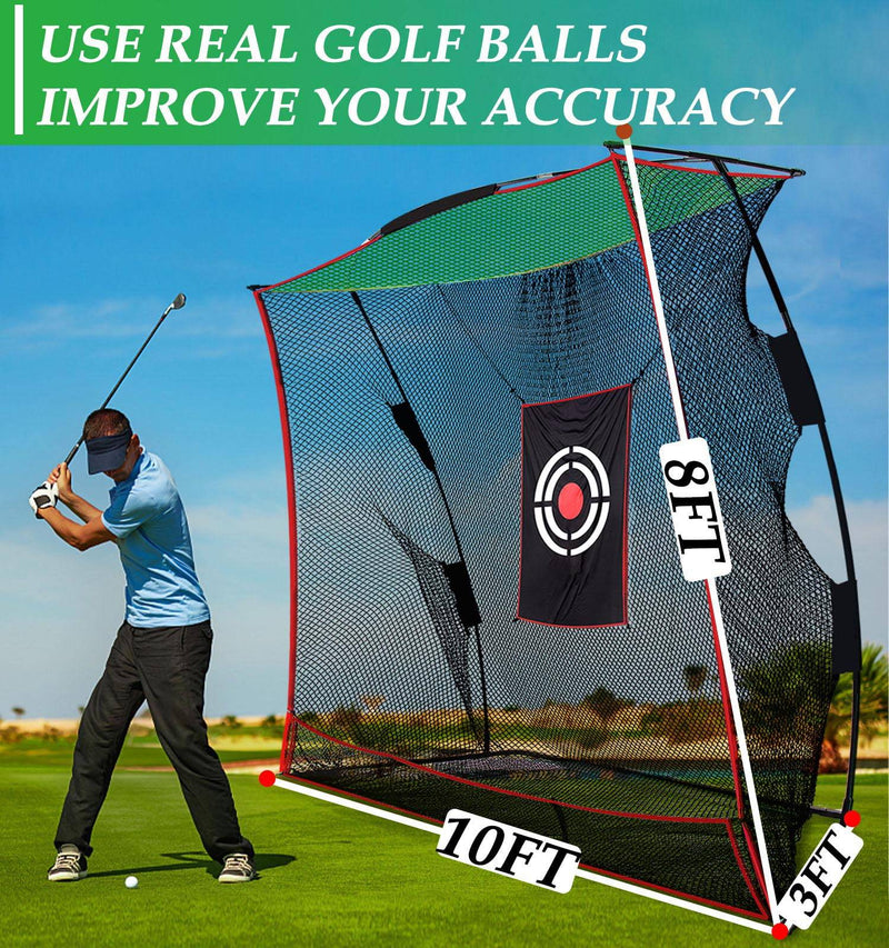 Golf Practice Hitting Nets for Backyard Driving Indoor Use Heavy Duty Practice Golf Driving Nets for Backyard Premium Portable Golf Impact Nets Cages with Frame and Net for Men - Golf Gift