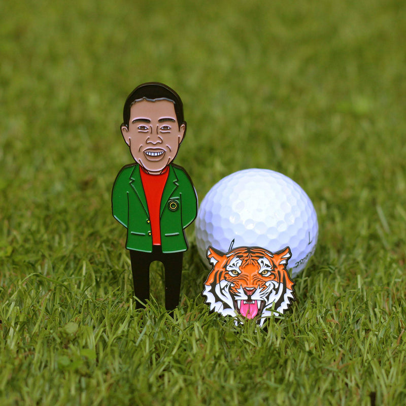 Tiger Golf Divot Tool & Ball Marker - Golf Gift