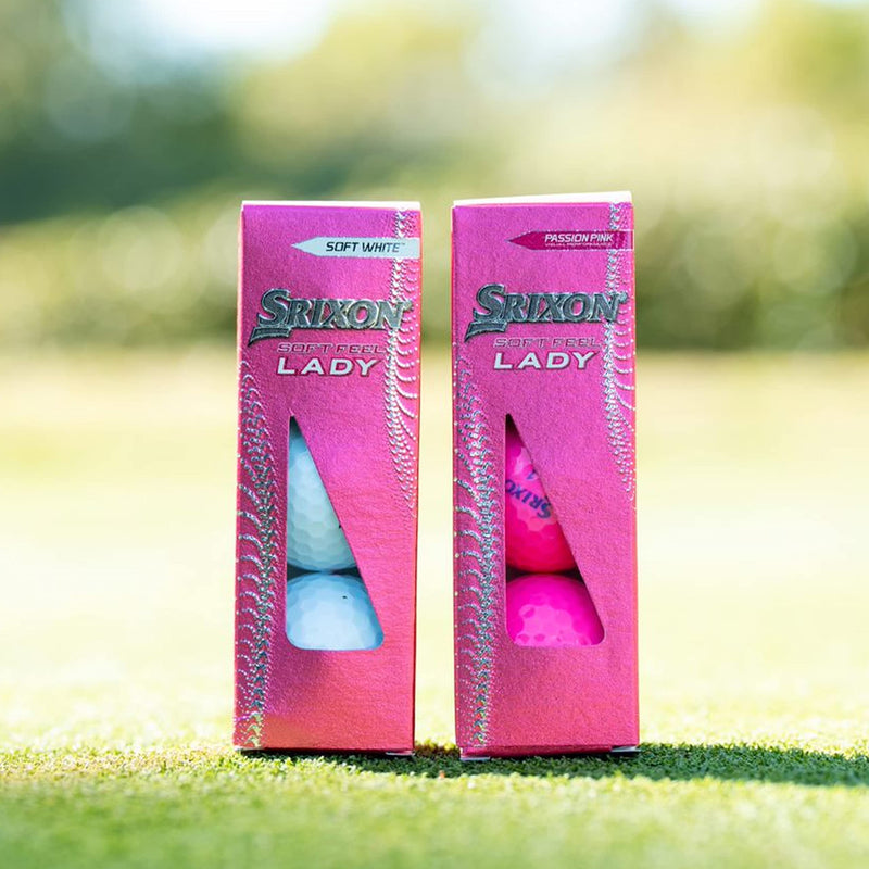 Srixon Soft Feel Lady 8 - Dozen Golf Balls fro Women - Distance and Low Compression Golf Balls - Golf Gifts and Golf Accessories, PASSION PINK - Golf Gift