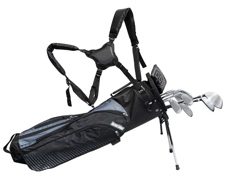 Longridge 7" Tri Lite Carry Golf Bag - Blk/Silver - Golf Gift