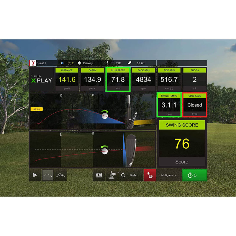 SwingLogic SLX MicroSim Indoor Home Golf Simulator Game App Functionality and E6 Connect Compatibility to Analyze and Improve Swing Accuracy - Golf Gift