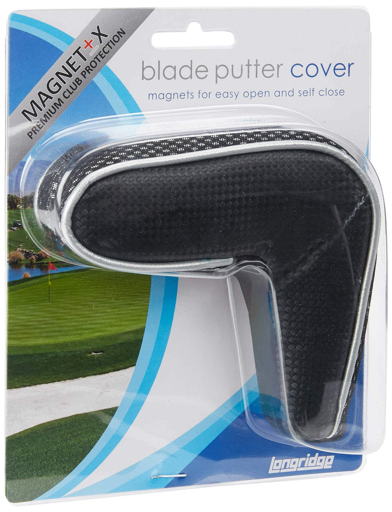 Longridge Golf Magnetix Blade Putter Cover Club Head Protector, Black - Golf Gift