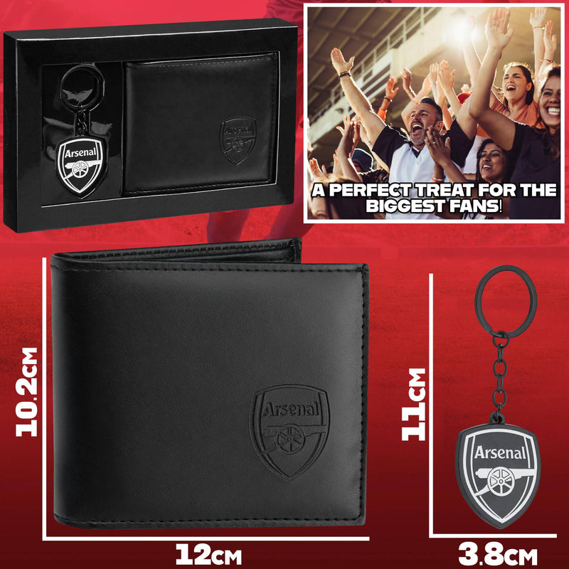 Arsenal F.C. Sports Fan Wallet Accessories Set with Card Slots & Coin Pocket, Supporters' Gear - Football Gifts for Men - Golf Gift