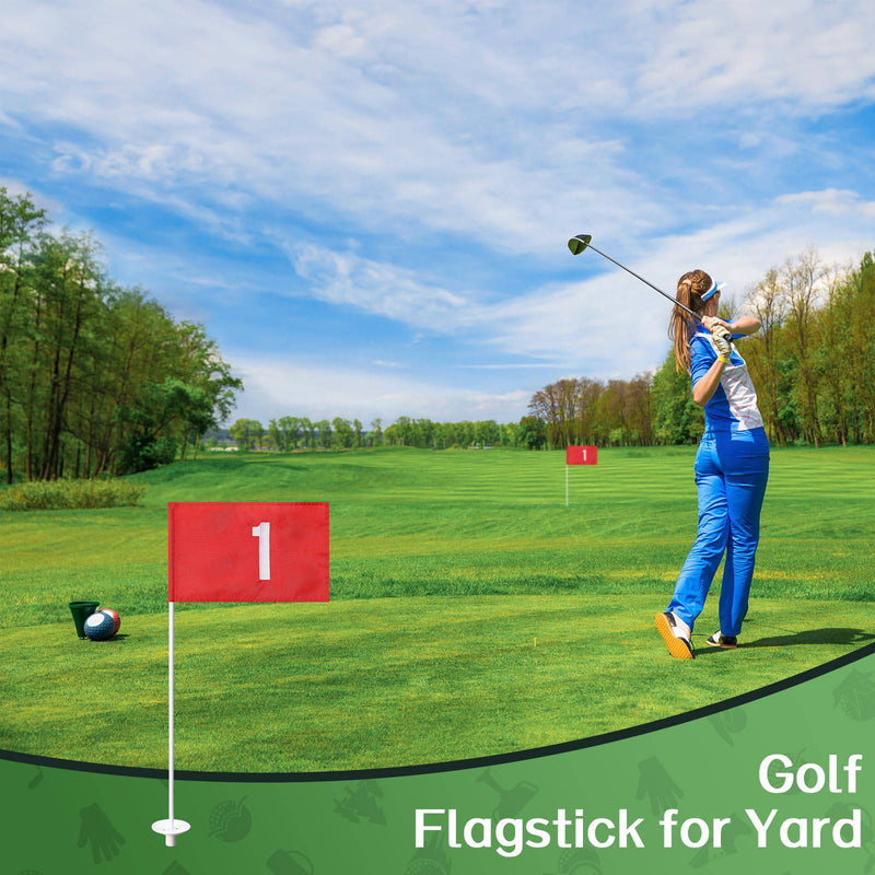 Golf Flag Poles for Putting Green, Golf Flagstick 6 FT for Yard, Golf Pin Flag for Driving Range, 1 Pack - Golf Gift