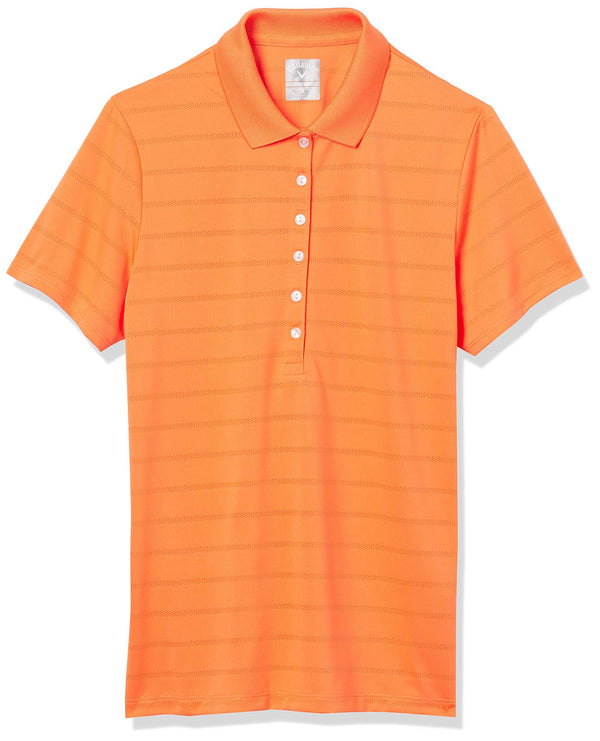 Callaway Women's Short Sleeve Opti Polo golf shirts, Carrot, 3XL UK - Golf Gift