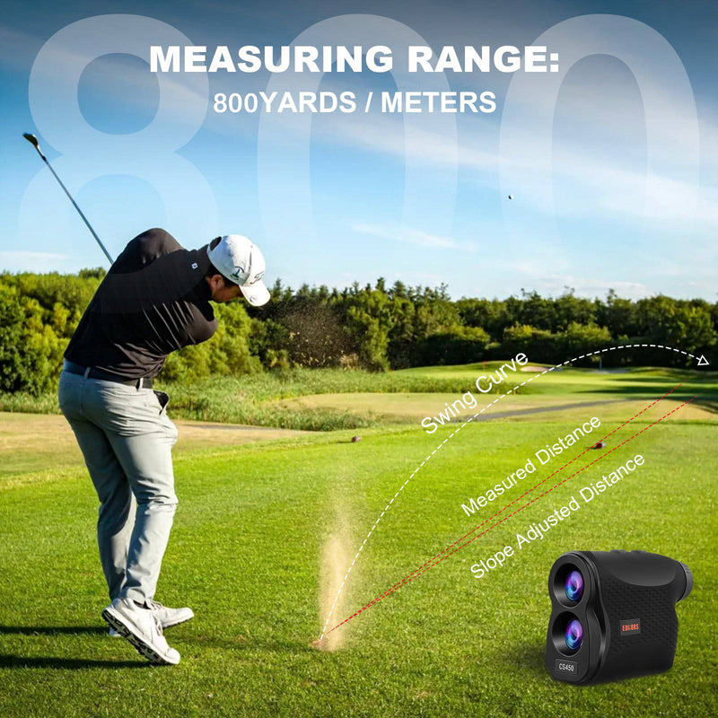 Golf Range Finder, 500 Yards & 4X Magnification Hunting Range Finder, Ranging Speed Measurement Flag Pole Locking Fog Mode, Clear Lenses, Optical Measurement, Golf Accessories - Golf Gift