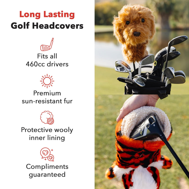 Daphne's Novelty Animal Golf Headcovers - Unicorn Golf Driver Headcover, Pink - Golf Gift