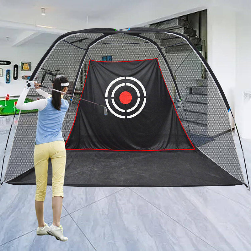 Golf Hitting Nets for Indoor Garage Outdoor Backyard Driving Use, Heavy Duty Golf Exercise Driving Range Net Cage for Home, Portable Golf Ball Swing Hitting Practice Net for Backyard - Golf Gift