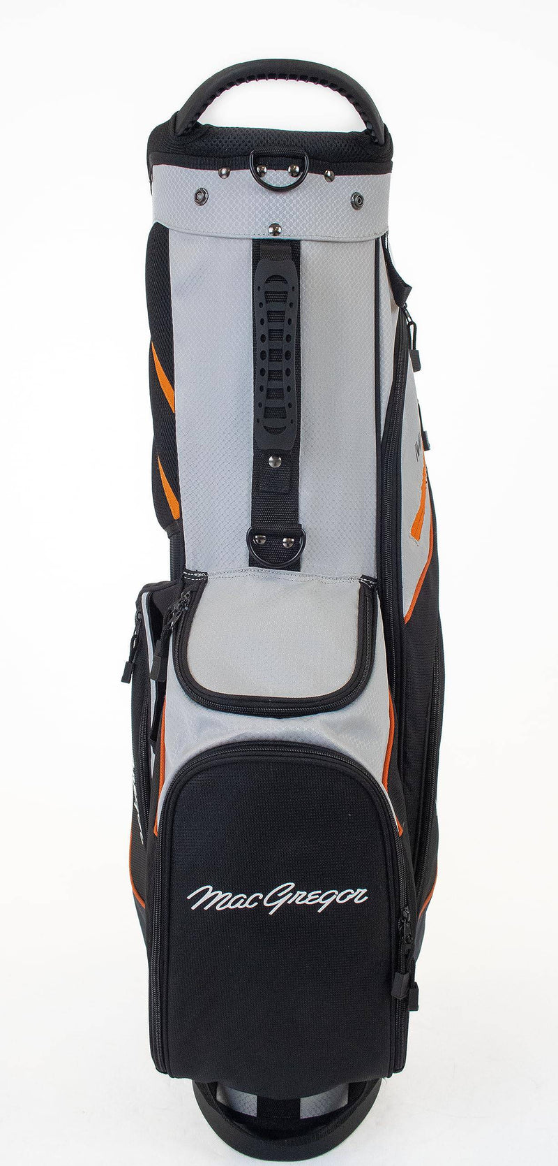 MacGregor Golf MACTEC 7.0 Golf Club Stand Bag, 9.5", Silver/Black/Orange - Golf Gift