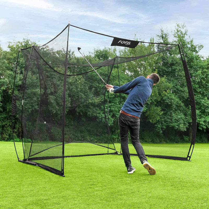 FORB ProFlex Driving Golf Net - Pop-Up Golf Practice Net | Garden/Home Golf Training Equipment | Golf Hitting Net | Portable Design + Carry Bag | Easy Set Up - Golf Gift