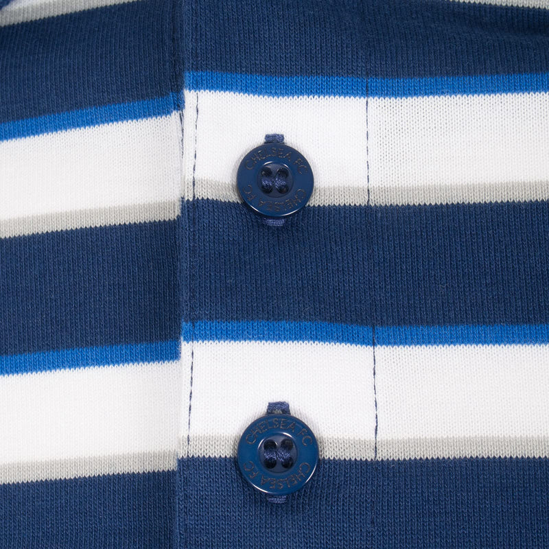 Chelsea FC Men’s Striped Golf Polo Shirt – Royal Blue