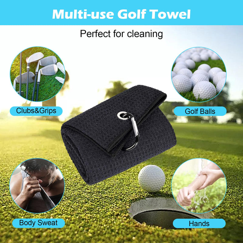 HUIJUTCHEN Golf Accessories Golf Club Cleaner Brush with Water Spray Bottle for Golf Club Golf Towel with Clip Golf Ball Markers Foldable Golf Divot Repair Tool Golf Gift For Men Father’s Day Birthday - Golf Gift