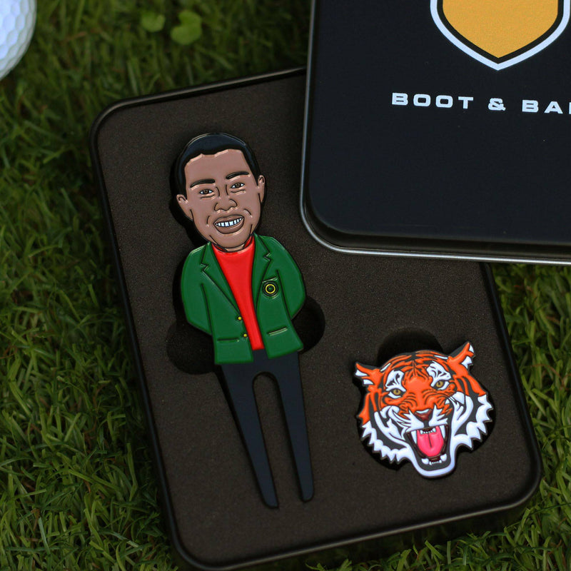 Tiger Golf Divot Tool & Ball Marker - Golf Gift