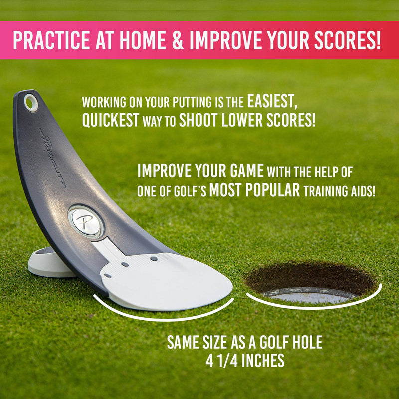 PuttOUT Premium Pressure Putt Trainer - Perfect Your Golf Putting, Stone - Golf Gift