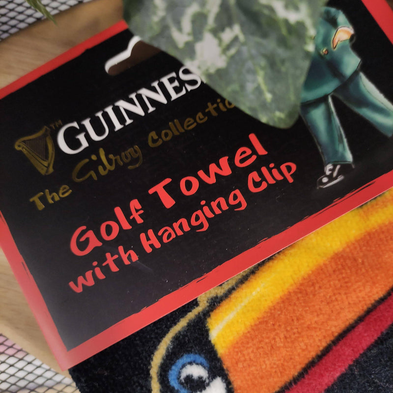 Guinness Toucan Golf Towel with Hanging Clip - Golf Gift