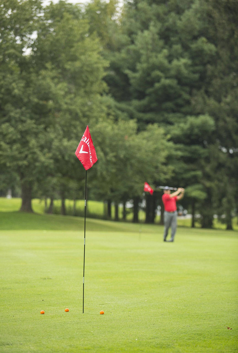 Callaway Back Yard Driving Range Golf Flag Poles - Red - Golf Gift