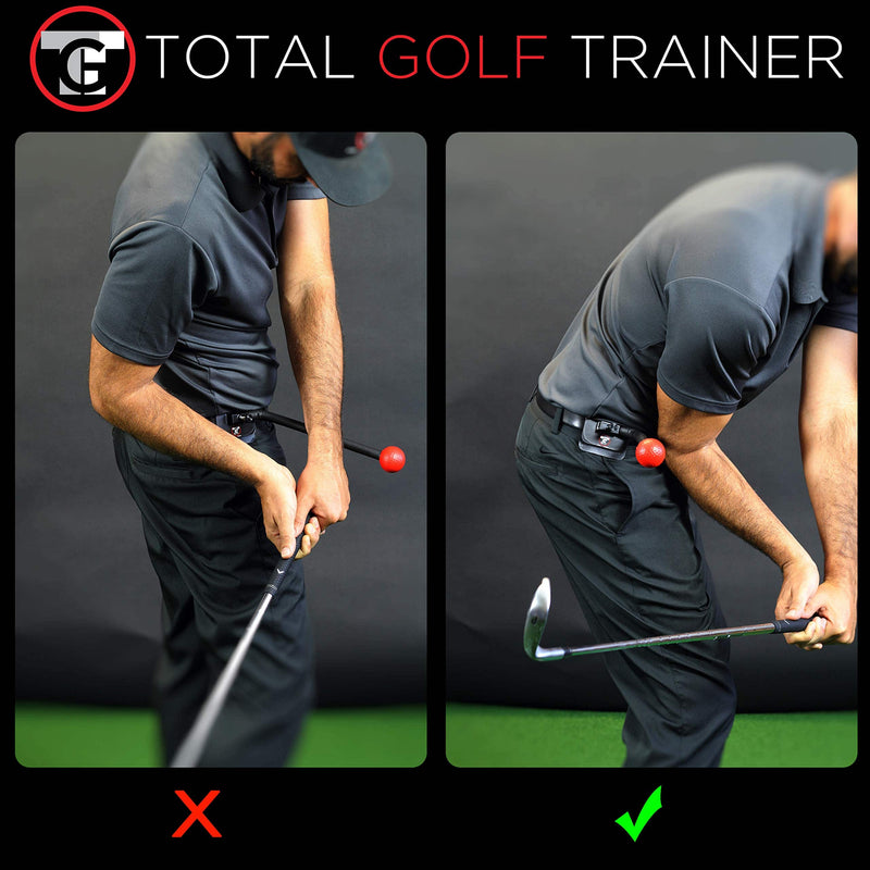 TOTAL GOLF TRAINER HIP Aid - Increases Club Speed, Power & Distance - Proper Hip Turn/Posture/Rotation - Eliminate Chicken Wing/Sliding/Early Extension - Golf Gift