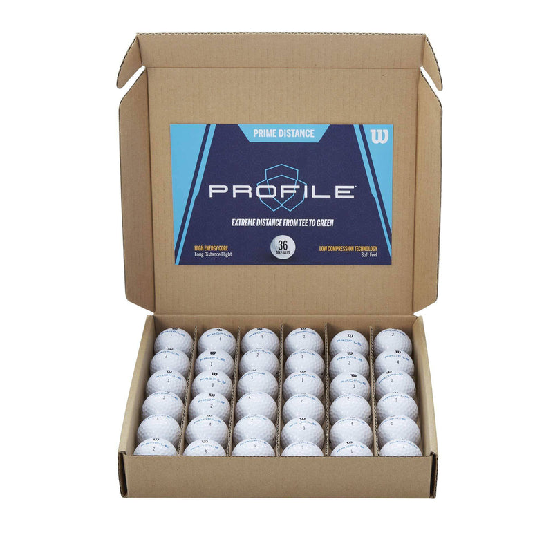 Wilson Amazon Exclusive Golf Balls Prime Distance Profile, 36-Pack, White, WGWR76000 - Golf Gift