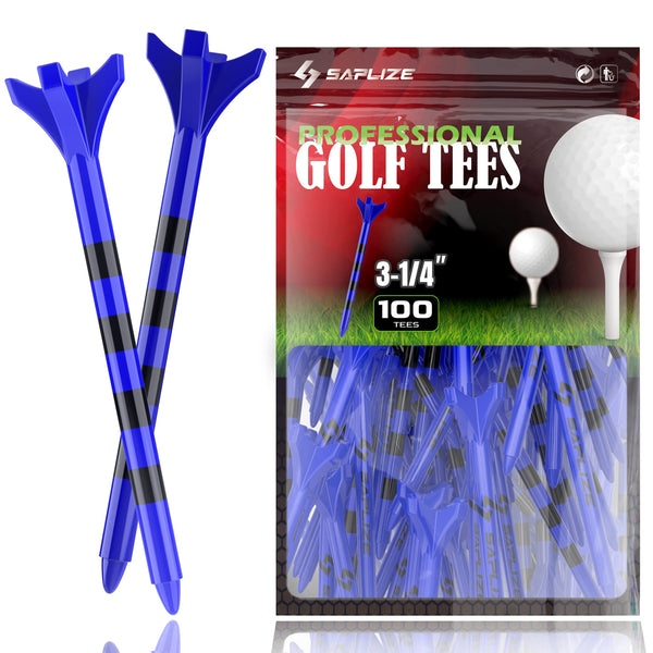 SAPLIZE Plastic Golf Tees, 100 Count 83mm Golf Tees, Blue Color - Golf Gift