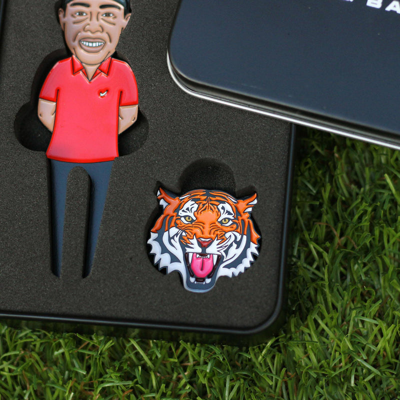 Tiger Golf Divot Tool & Ball Marker - Golf Gift