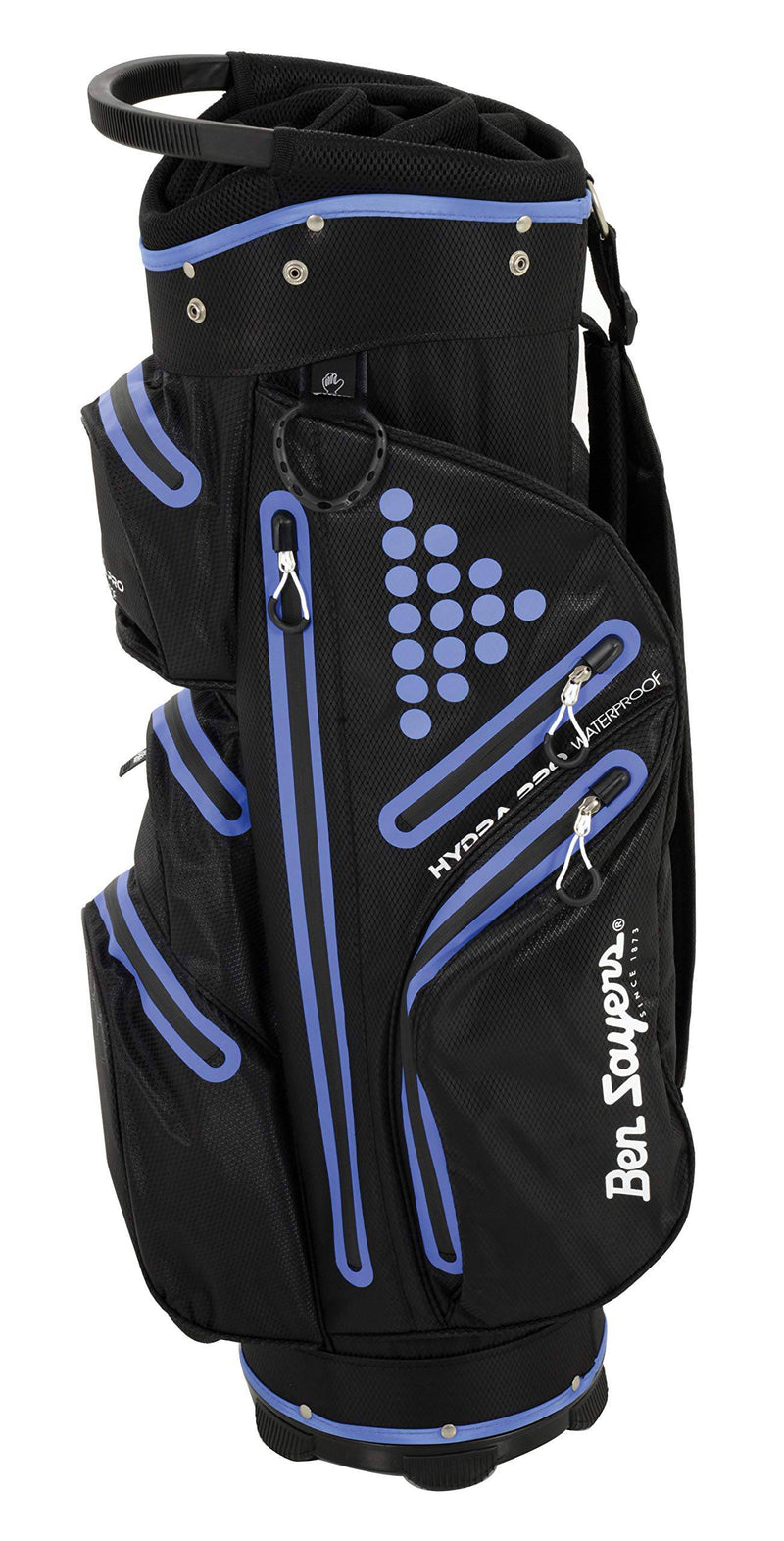 Ben Sayers Unisex's Hydra Pro Waterproof Golf Bag, Black/Purple, One Size - Golf Gift