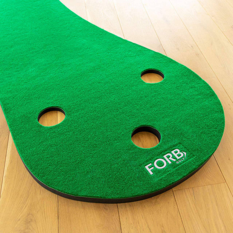 FORB Home Golf Putting Mats - Professional Indoor Golf Putting Practice with 3 Holes (10ft) - Golf Gift