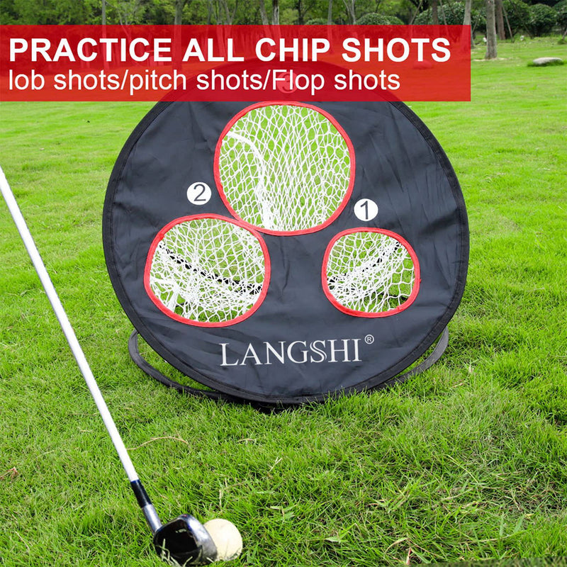 iLH Practice Golf Chipping Net Practice Your Short Game Happy Life - Golf Gift