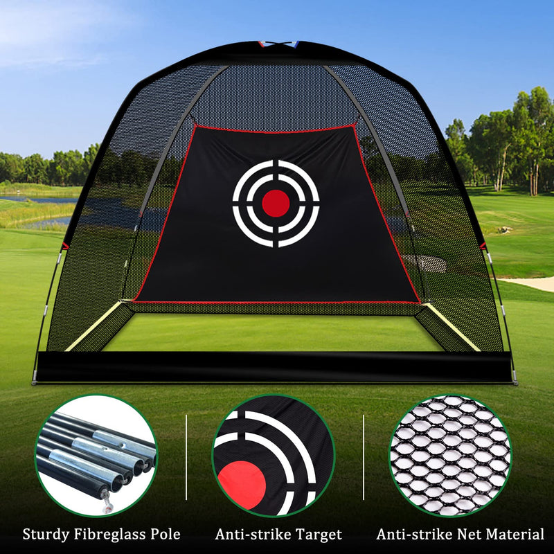 KAIDIDA Golf Practice Hitting Nets for Backyard Driving Indoor Use Heavy Duty Practice Golf Driving Nets for Backyard Premium Portable Golf Impact Nets Cages with Frame and Net for Men Women - Golf Gift