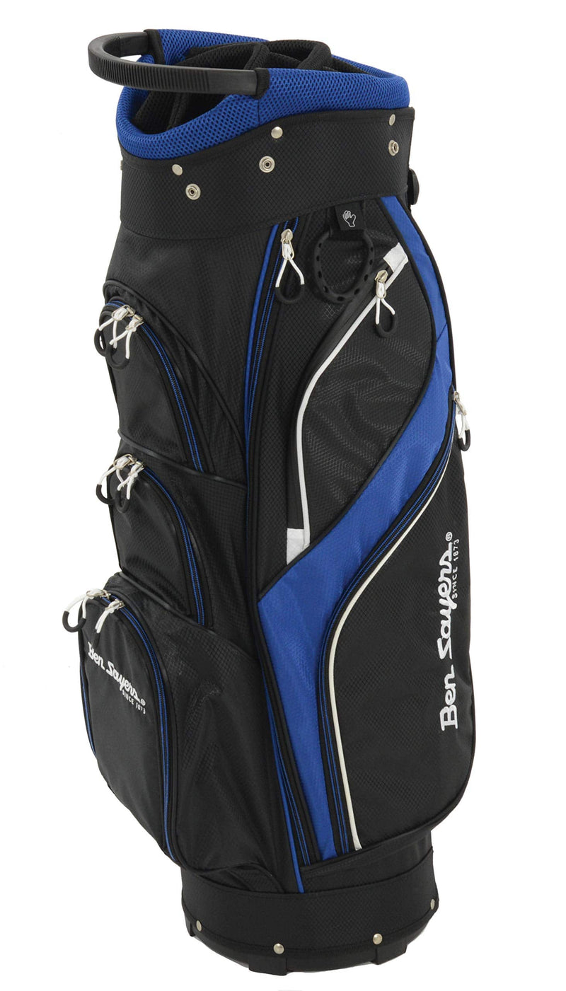 Ben Sayers Unisex DLX Cart Bag, Black/Blue, 8.5-Inch - Golf Gift