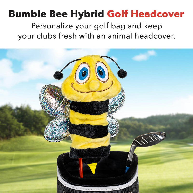 Daphne's Bee Novelty Hybrid Headcover - Black/Yellow, 30 x 20 x 20 centimetres - Golf Gift