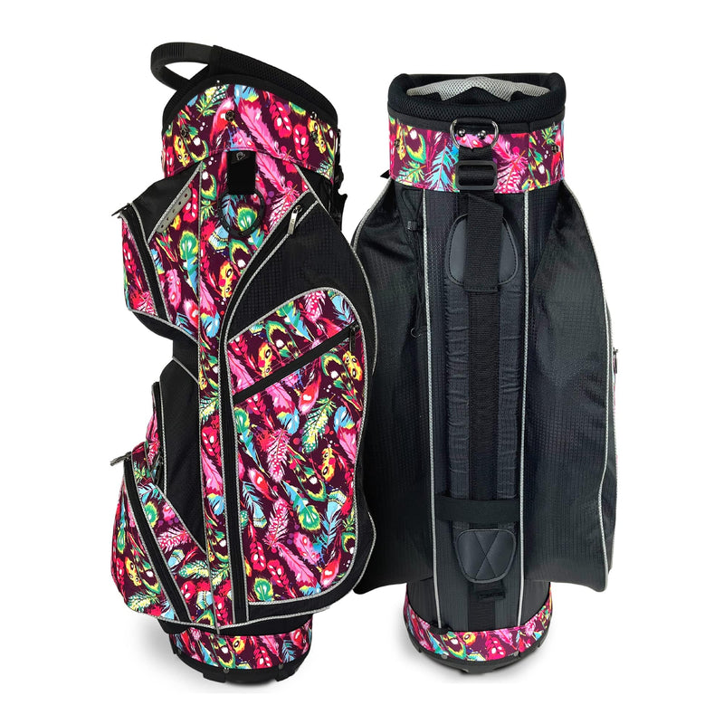 Taboo Fashions - Golf Bags for Women, 14-Way Golf Club Bags, Large-Capacity Womens Golf Bag, Ladies Golf Bag w/ 7 Zippered Pockets, & Insulated Beverage Compartment, 35 x 11 in, Native Joy - Golf Gift