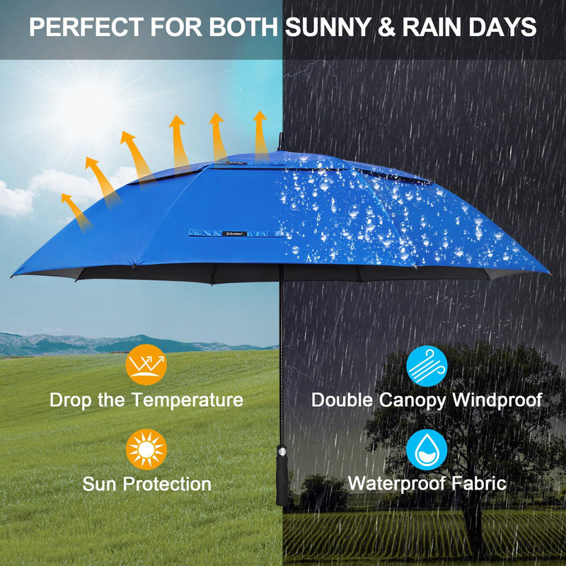 G4Free 54/62/68/72/80 Inch UV Protection Golf Umbrella Auto Open Vented Double Canopy Extra Large Windproof Umbrella Oversize Sun Umbrellas - Golf Gift