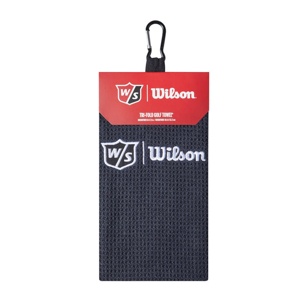 Wilson Staff Unisex Golf-Towel, Triple Folded, TRI FOLD, Microfibre, Black, One size fits all, WGA9000102 - Golf Gift